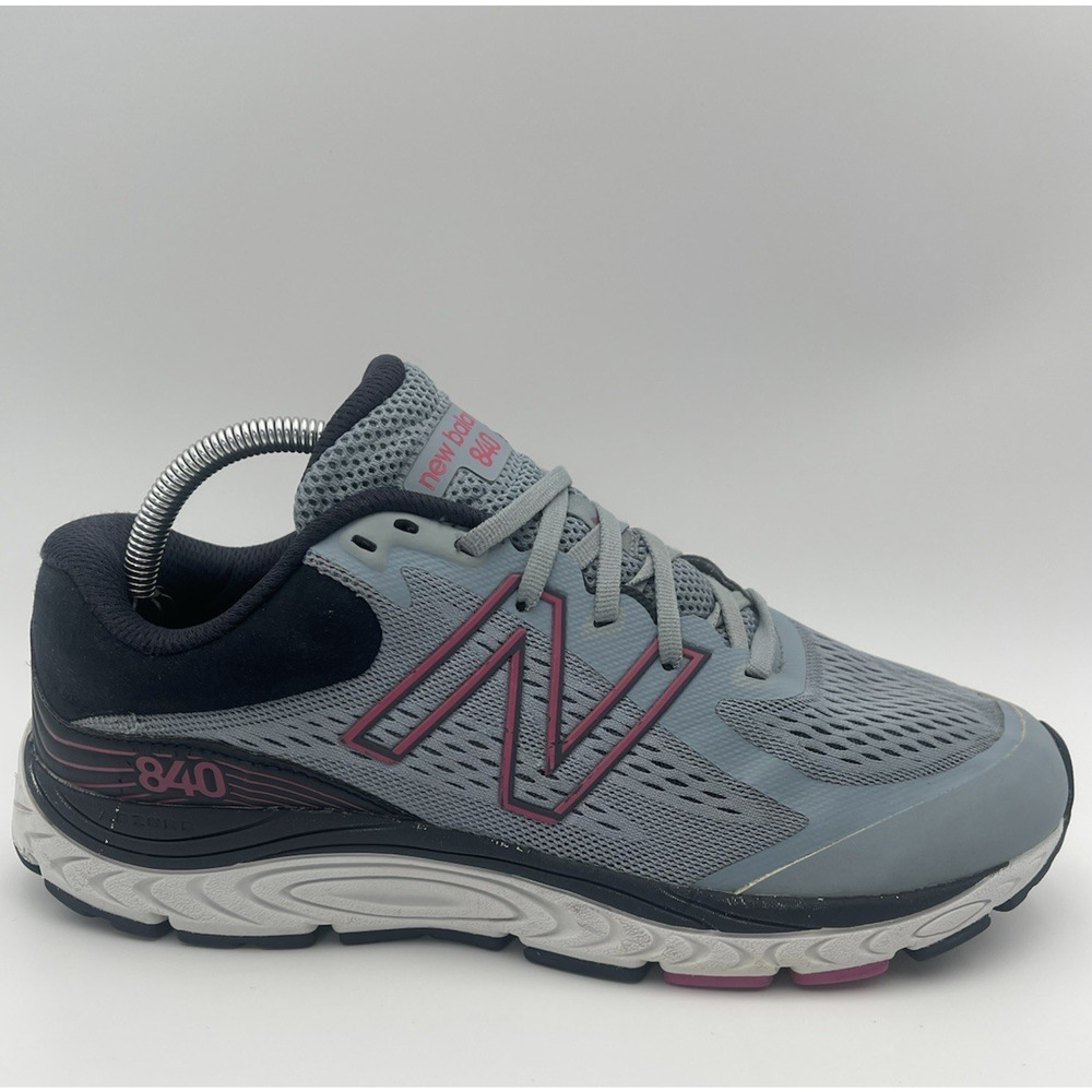 New Balance 840 V5 Womens 12 Gray Blue Pink Running Shoes Cushioned Sneaker
